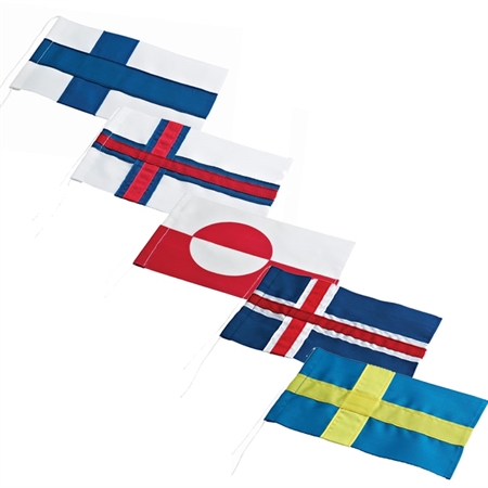 Flag i stof til bordflag. SPAR 10% online